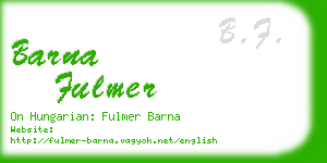 barna fulmer business card